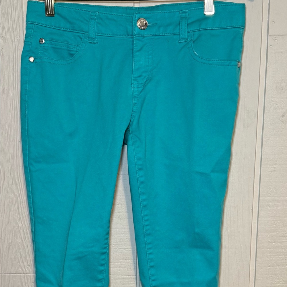 Celebrity Pink Jeans greenish/teal size 7 womens/ juniors pants